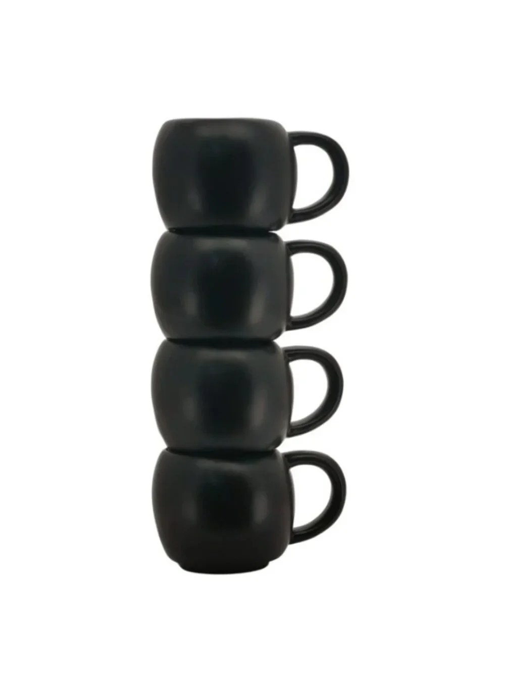 NEW Skull Mug Set of 4 Stackable Mugs Dia De Los Muertos Skulls Halloween Stonew